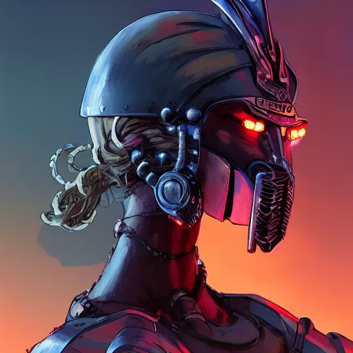 Image similar to cyberpunk viking helmet mask warrior goddess robot ninja fantasy, art gta 5 cover, official fanart behance hd artstation by jesper ejsing, by rhads, makoto shinkai and lois van baarle, ilya kuvshinov, ossdraws