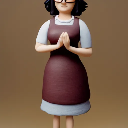 Image similar to Beautiful photograph of Tina Belcher Made of clay photo 50 mm studio lighting