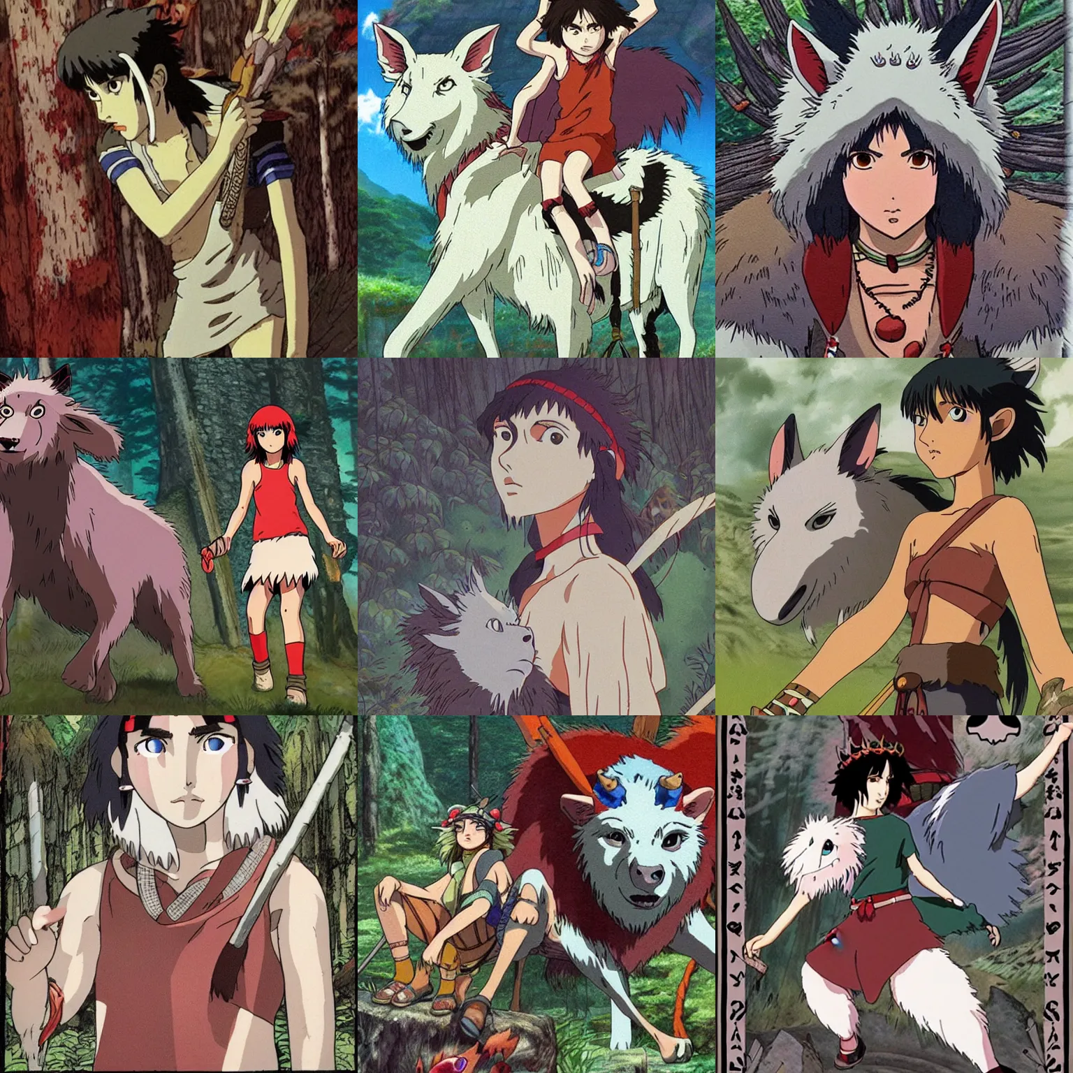 Prompt: princess mononoke