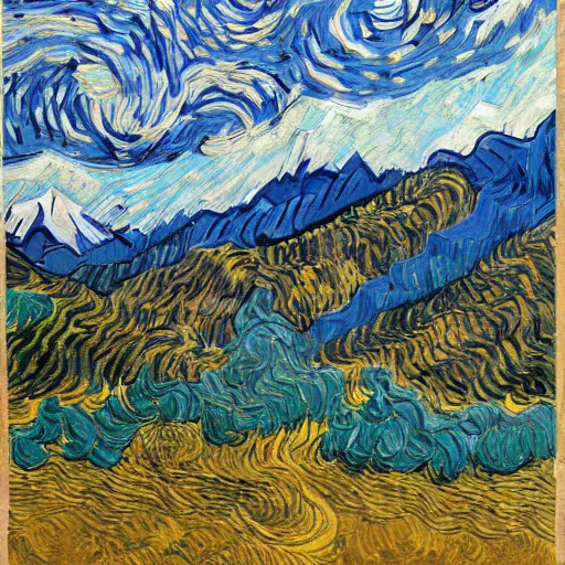 Prompt: nepal in van gogh style