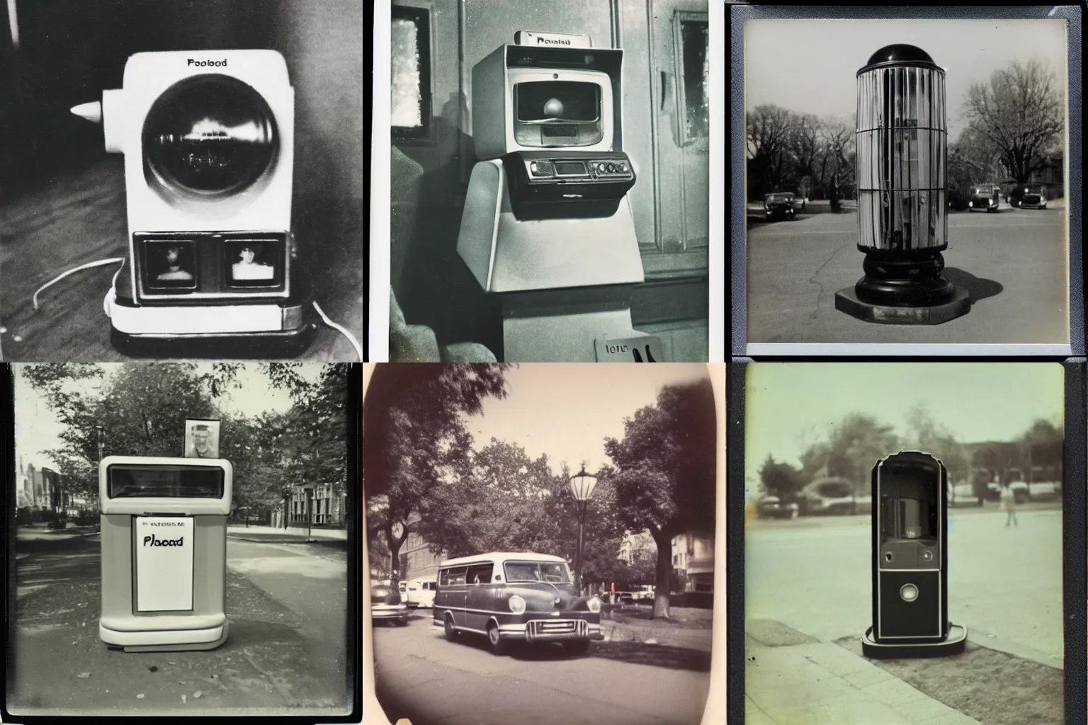 Prompt: 1950s polaroid photo of a time machine in Lincoln Park