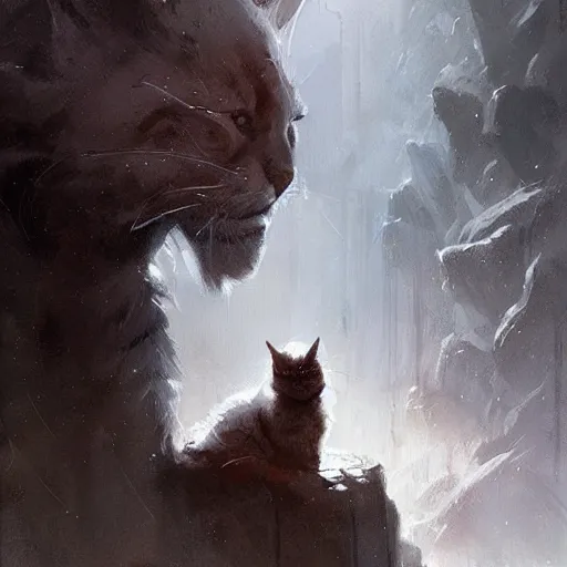 Prompt: god of cats by greg rutkowski