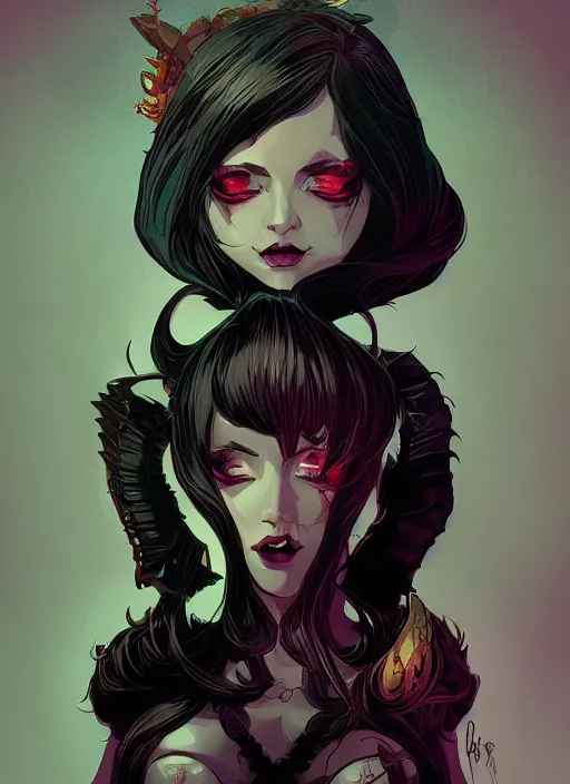 Image similar to portrait of beautifull succubus, cute face. dark fantasy, d & d, artstation, art by petros afshar, tom whalen, laurie greasley and greg rutkowski and ilya kuvshinov