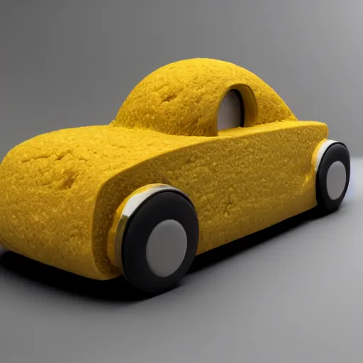 Image similar to a car made of cheese, concept art, HD, luxury render 4k