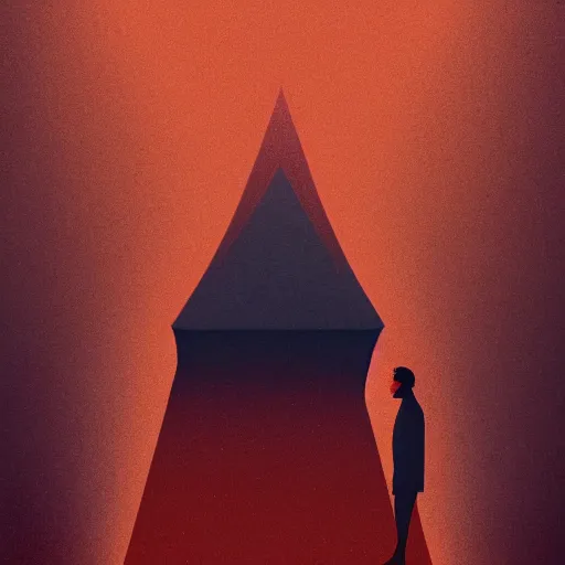 Image similar to a couple of people that are standing in the dark by emiliano ponzi, james gilleard, george ault, david hockney, atey ghailan, albert namatjira, marius borgeaud, minimalist, bauhaus, retrofuturism, postminimalism, concept art, matte background, matte drawing, magical realism, space art, generative art