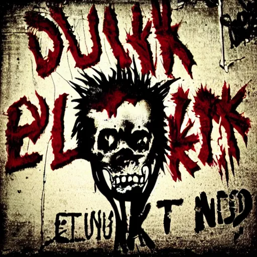 Image similar to punks not dead!, exploited, clash, punk rock album cover art style, grunge, no future