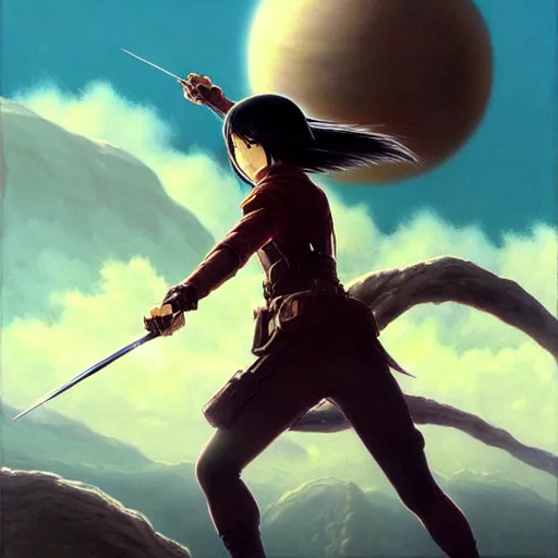 Tried drawing Mikasa fighting a Titan [Attack on Titan] : r/anime