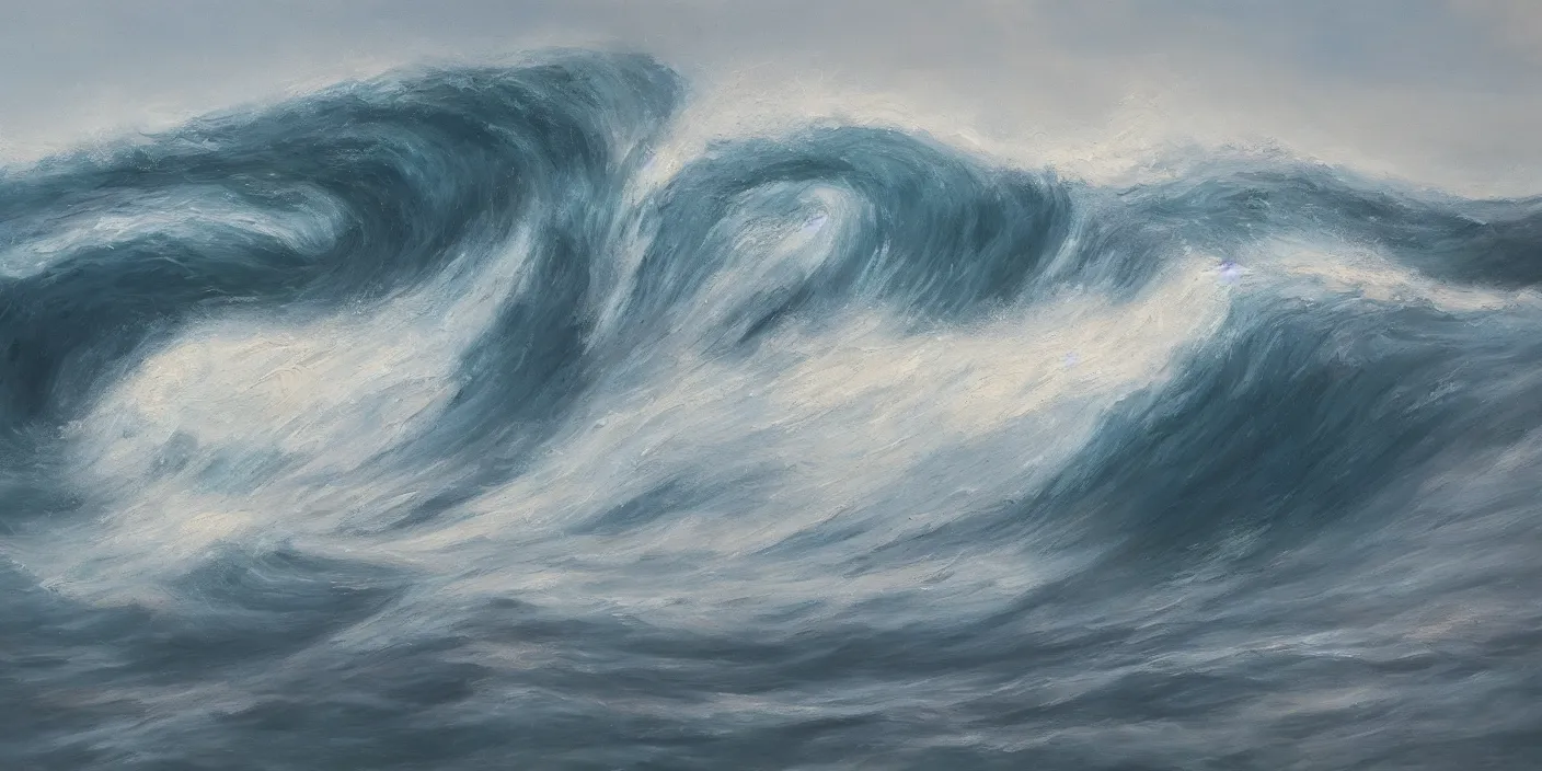 Prompt: a wave, cinematic lighting, detailed oil painting, hyperrealistic, 8k