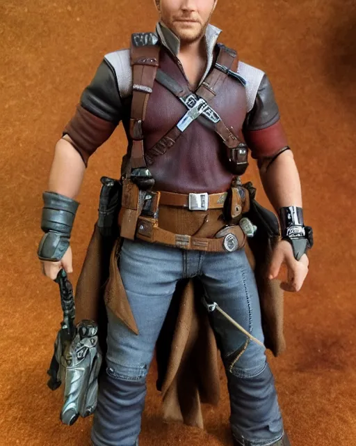 Prompt: chris pratt action figure. dnd, high fantasy. royo, artgem, wlop