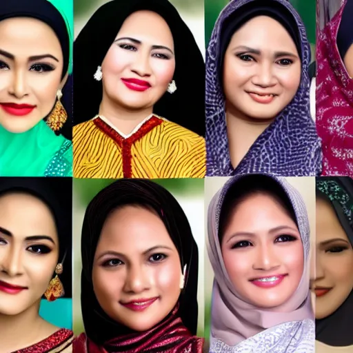 Prompt: kartini indonesia, perfect faces