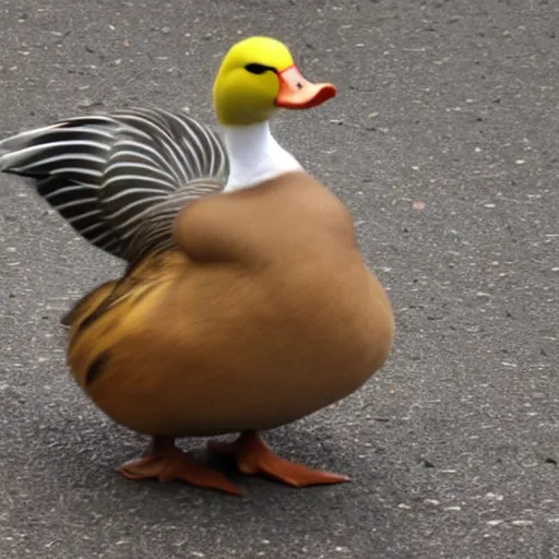 Image similar to duck with arms