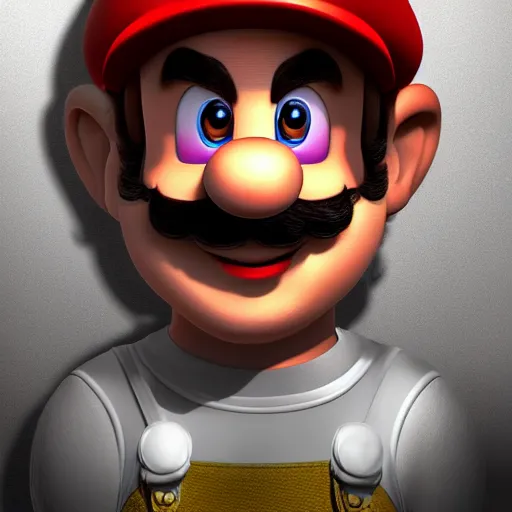 Image similar to stunning award winning hyperrealistic hdr 8 k highly detailed portrait photo of mario as a real human