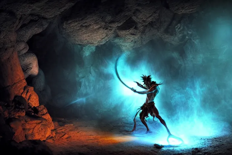 Image similar to vfx film closeup, soul reaver executing enemies, devouring magic souls, in epic ancient sacred cave temple, flat color profile low - key lighting award winning photography arri alexa cinematography, hyper real photorealistic cinematic beautiful, atmospheric cool colorgrade