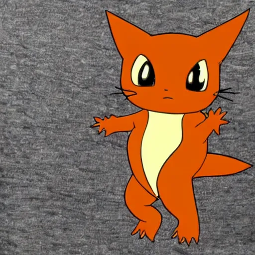 Image similar to merge of charmander and the cutest kitten ever