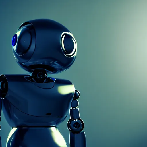 Image similar to a cute little robot. super realistic 8 k render of a dark hooded powerful elegant, cinematic composition