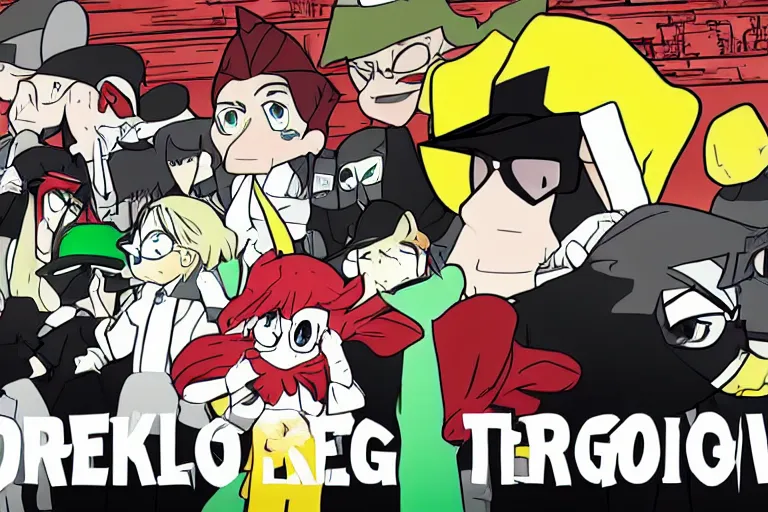 Prompt: Studio Trigger anime still of the Breaking Bad (2008) remake