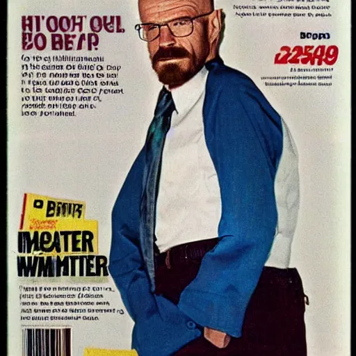 Image similar to Walter White on the cover of Playgirl magazine (1980)