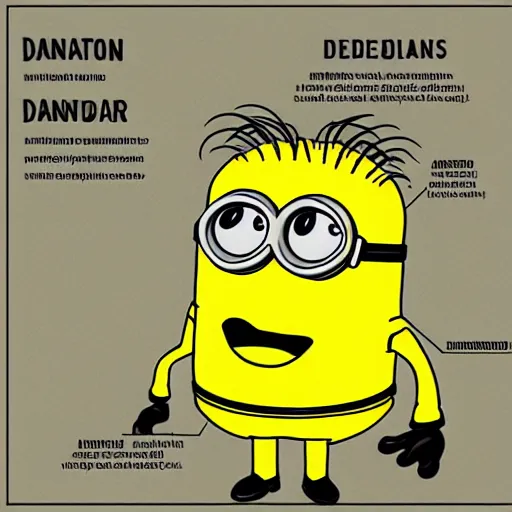 Image similar to labelled anatomical diagram of a minion