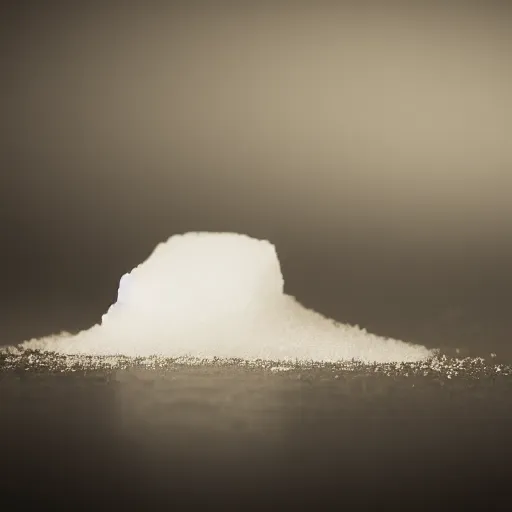 Image similar to closeup studio photograph of a grain of salt, dramatic lighting, edited in photoshop