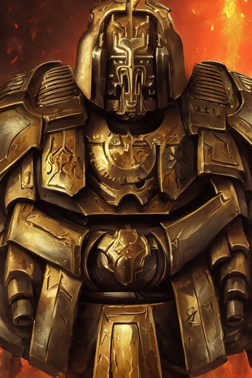 Image similar to armor portrait heros warhammer 4 0 k horus heresy fanart - the primarchs emperor by johannes helgeson animated with vfx concept artist & illustrator global illumination ray tracing hdr fanart arstation zbrush central hardmesh 8 k octane renderer comics stylized