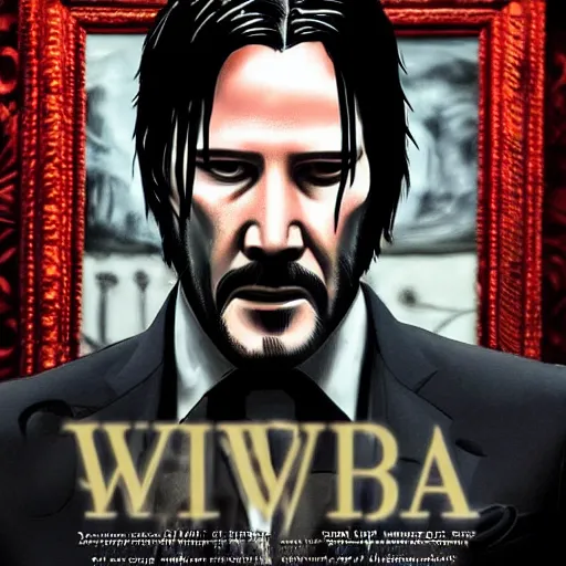 Image similar to john wick takes on the cartel, artstation hall of fame gallery, editors choice, #1 digital painting of all time, most beautiful image ever created, emotionally evocative, greatest art ever made, lifetime achievement magnum opus masterpiece, the most amazing breathtaking image with the deepest message ever painted, a thing of beauty beyond imagination or words, 4k, highly detailed, cinematic lighting