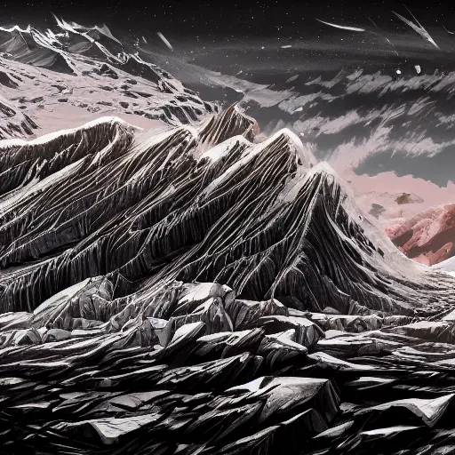 Image similar to glacial death frenzy of the miraculous Antarctica, cinematic, establishing shot, extremely high detail, photorealistic, cinematic lighting, intricate line drawings, 8k resolution