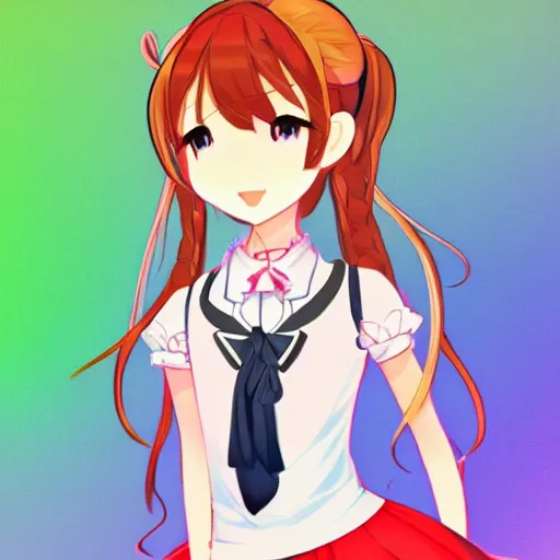 Image similar to DDLC Monika, Doki Doki Literature Club, just Monika