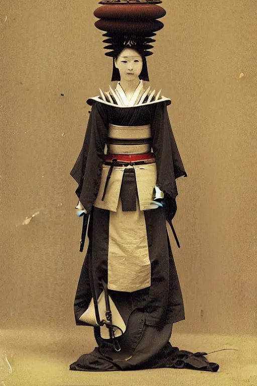 Image similar to a set of high - tech japanese samurai armor, by bouguereau