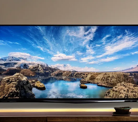 Image similar to a 4 k photorealistic photo of a luxury television.