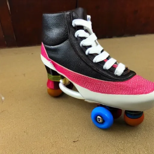 Image similar to a 1 9 8 0 s pair of rollerskates