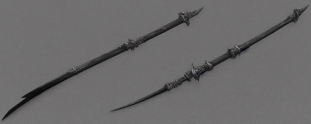 Prompt: long sword, black skeleton sword, steel, sword, crystals, engravings, forged, blacksmith product design, jewelry, art by gerald brom, greg rutkowski and artgerm and james jean and zdzisław beksinski, 8 k, unreal engine, c 4 d