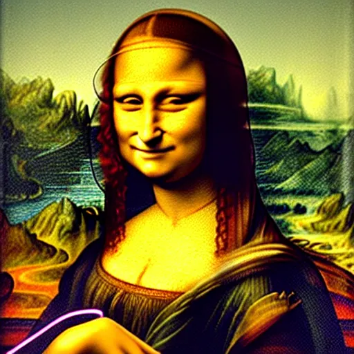 Prompt: Mona Lisa portrait depicting Shrek