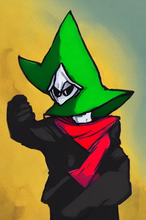 Image similar to ralsei from deltarune, painting