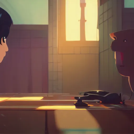 Image similar to to be or not to be : that is the question, detailed, cory loftis, james gilleard, atey ghailan, makoto shinkai, goro fujita, studio ghibli, rim light, exquisite lighting, clear focus, very coherent, plain background