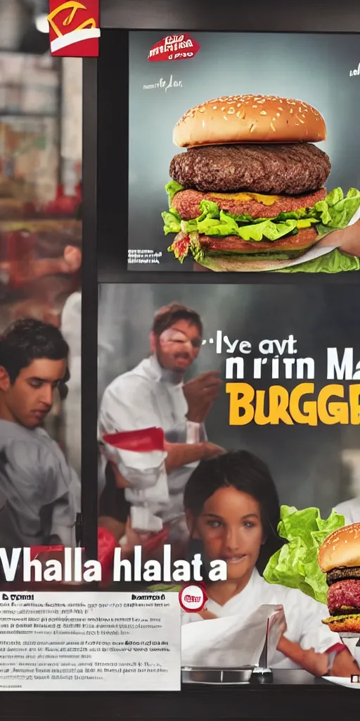 Image similar to an macdonald ad for a salat burger