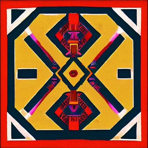 Prompt: art-deco aztec empire