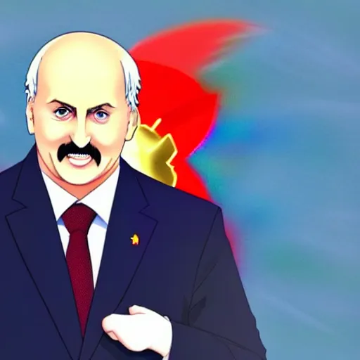 Image similar to president of belorussia, alexander lukashenko in anime style, sailor moon, anime, perfect faces, fine details
