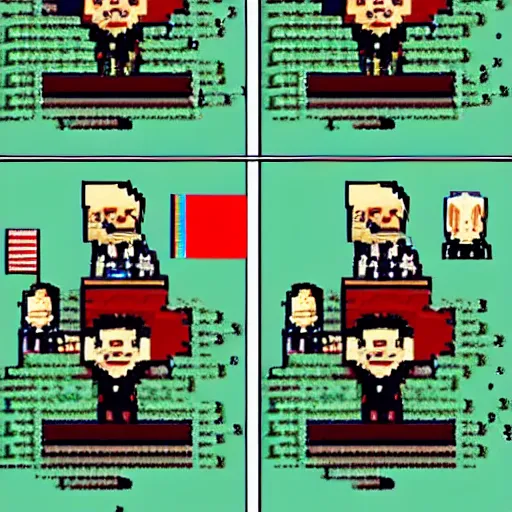 Prompt: kim - jong - un - as - a - boss - battle - in - final - fantasy - 4, video - game, 1 6 - bit, high - detail,