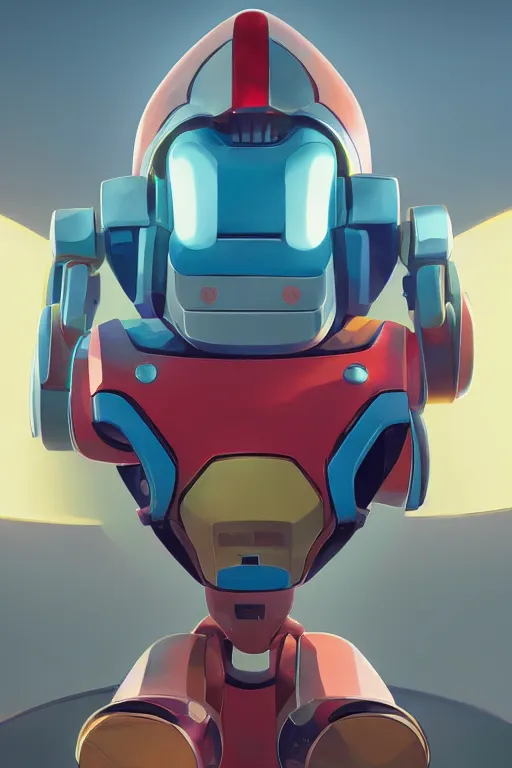 Image similar to metabots medabots medarotto medarot robot minimalist comics helmet mask neon cybereye, behance hd by jesper ejsing, by rhads, makoto shinkai and lois van baarle, ilya kuvshinov, rossdraws global illumination ray tracing hdr radiating a glowing aura