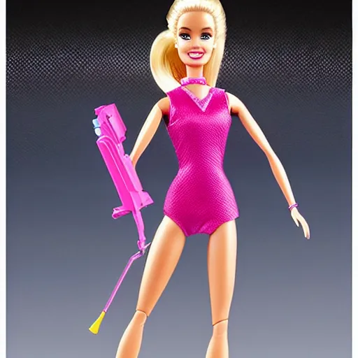 Image similar to barbie secret agent, futuristic, noir