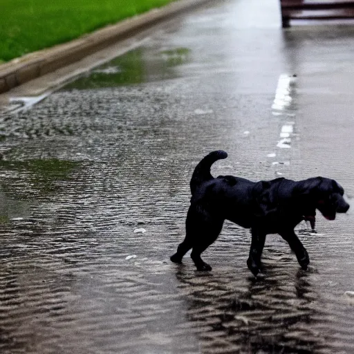 Prompt: it is raining cats and dogs