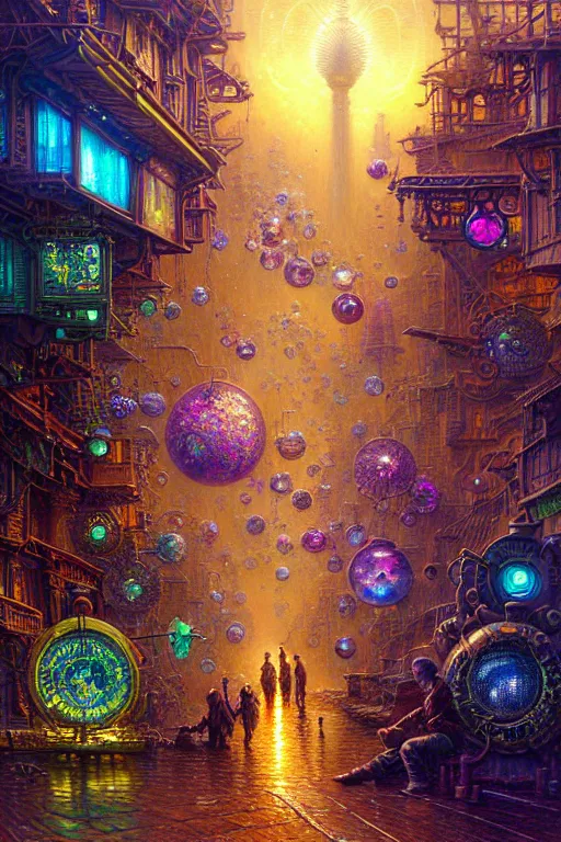 Prompt: intricate detailed solarpunk gems james gurney, dan luvisi, Petros Afshar, tim hildebrandt, liam wong, Mark Riddick, thomas kinkade, ernst haeckel, dan mumford, trending on artstation, josephine wall, WLOP, cgsociety by Gediminas Pranckevicius, trending on cgsociety and DeviantArt