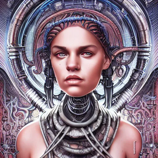 Image similar to Lofi Giger Lovecraft Lovecraftian BioPunk Shakira portrait Pixar style by Tristan Eaton Stanley Artgerm and Tom Bagshaw