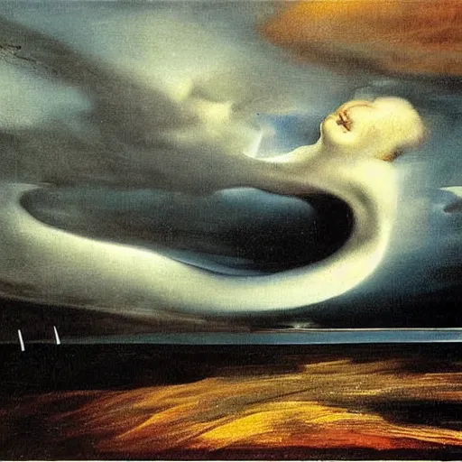 Image similar to storm is coming, i have regrets, by salvador dali