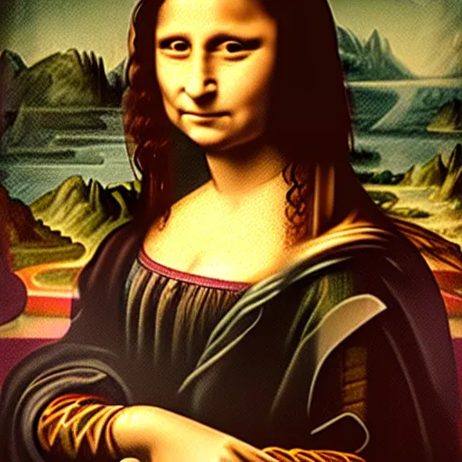Prompt: Hermione Granger as the Mona Lisa painting
