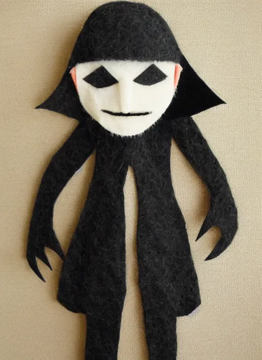 Image similar to nosferatu made from felt