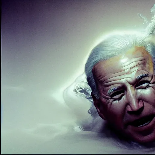 Image similar to hyperrealistic mixed media high resolution image of Joe Biden being torn asunder into a small orifice by an immense invisible gravitational force, stunning 3d render inspired art by István Sándorfi and Greg Rutkowski and Unreal Engine, perfect symmetry, dim volumetric lighting, 8k octane beautifully detailed render, post-processing, extremely hyper-detailed, intricate, epic composition, highly detailed attributes, highly detailed atmosphere, cinematic lighting, masterpiece, trending on artstation, very very detailed, masterpiece, stunning, flawless structure, lifelike texture, perfection,