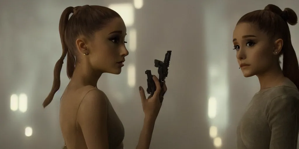 Image similar to ariana grande, blade runner 2 0 4 9 ( 2 0 1 7 ) movie still frame