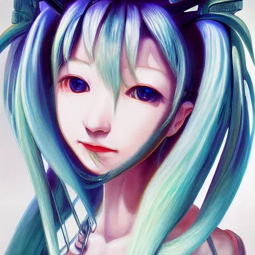 a painting of Hatsune Miku by H. R. Giger, highly | Stable Diffusion ...