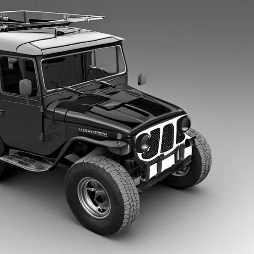 Prompt: a blueprint by Leonardo da Vinci of a Toyota Fj43 build in 1981, black roof, with a roof rack, detailed, in the style of Leonardo da Vinci, 8K, octane render, 8K,